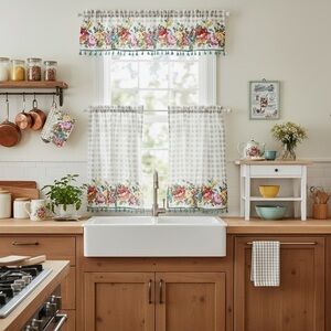 The pioneer Woman sweet romance blossoms Curtain Set.
